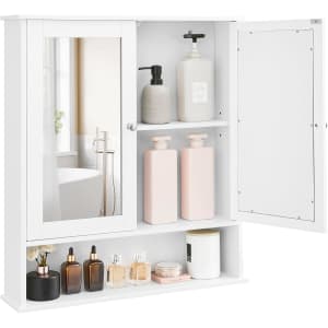 Vasagle Bathroom Cabinet w/ 2 Mirrored Doors: $57
