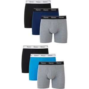 Hanes Men's Boxer Briefs 6-Pack: $12