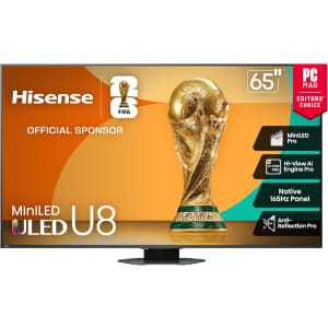 Hisense 65U8QG 65" 4K UHD HDR ULED Google Smart TV: $898
