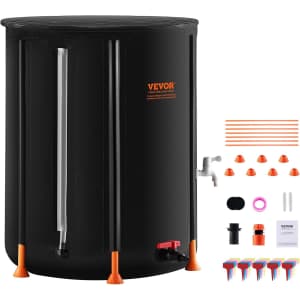 Vevor 100-Gallon Collapsible Rain Barrel Kit: $45