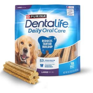 Purina DentaLife Large Dog Dental Chews 18-Count: $5.95 via Sub & Save