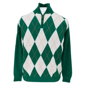 Donegal Bay Men's Irish Argyle Quarter Zip Sweater: $19.99