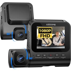Azdome V600 1080P Dual Dash Cam with Night Vision: $22.99