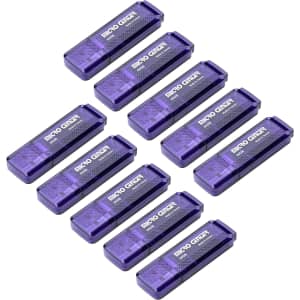 Micro Center SuperSpeed 64GB USB 3.0 Flash Drive 10-Pack: $33