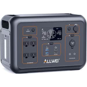 Allwei 1,200W LiFePO4 Portable Power Station: $379 Allwei 1,200W LiFePO4 Portable Power Station: $379