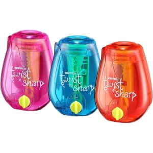 Bostitch Office Twist-N-Sharp Manual Pencil Sharpener 3-Pack: $5.48