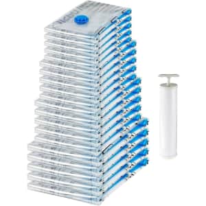 Amazon Basics Space Saver Storage Bag 20-Pack w/ Pump: $18.36