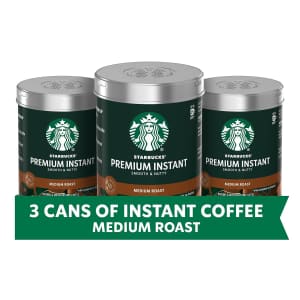 Starbucks Premium Instant Coffee 3-Tins: $17 w/ Sub & Save