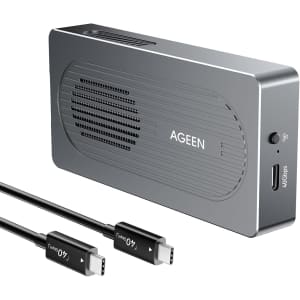 Ageen 40Gbps NVMe SSD Enclosure with Cooling Fan: $34.99