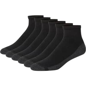 Hanes Men's Max Cushioned Ankle Socks 6-Pack: $6.59