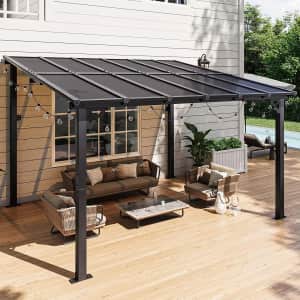 10x12-Foot Metal Wall-Mounted Pergola: $232