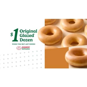 Krispy Kreme Original Glazed Dozen: $1 when you buy any other dozen