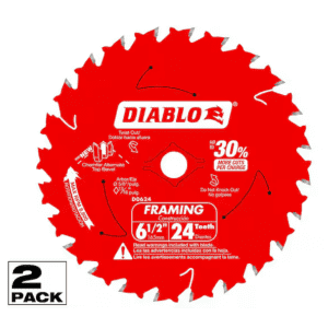 Diablo 6-1/2" x 24-Teeth Framing Circular Saw Blade 2-Pack: $3.30 in store clearance price