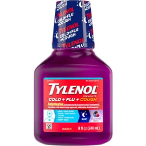 Tylenol Cold + Flu + Cough Night Liquid Medicine: $7.30 w/ Subscribe & Save