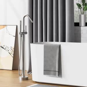 GarveeTech Freestanding Bathtub Faucet with Hand Shower: From $50 GarveeTech Freestanding Bathtub Faucet with Hand Shower: From $50
