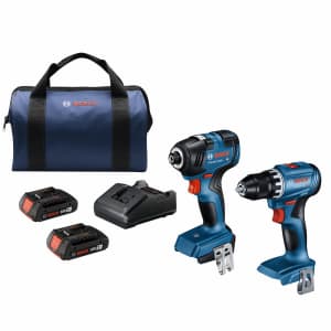 Bosch 18V 2-Tool Brushless Power Tool Combo Kit: $129