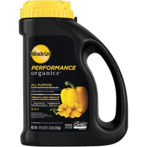Miracle-Gro 2.5-lb. Performance Organics All Purpose Plant Nutrition Granules: $14 Miracle-Gro 2.5-lb. Performance Organics All Purpose Plant Nutrition Granules: $14