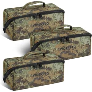 WorkPro 10" Wide Mouth Utility Tool Bag 3-Pack: $15.39