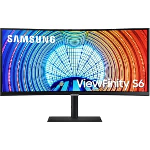 Samsung ViewFinity S65UA 34" Ultrawide 1440p HDR Curved Gaming Monitor: $330