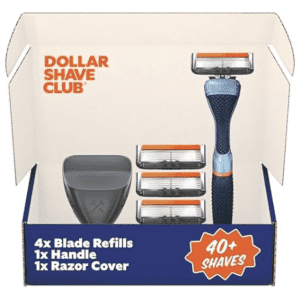 Dollar Shave Club Travel Shave Set with 4 Cartridges and 1 Handle: $8.99