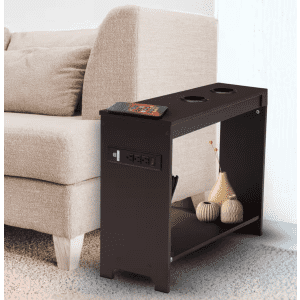 Homestock End Table with USB Charging Station: $41 Homestock End Table with USB Charging Station: $41