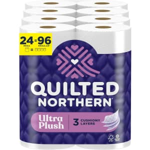 Quilted Northern Ultra Plush Mega Roll Toilet Paper 24-Pack: $20 w/ Subscribe & Save Quilted Northern Ultra Plush Mega Roll Toilet Paper 24-Pack: $20 w/ Subscribe & Save