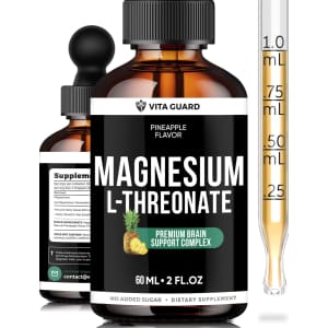 Vita Guard 500mg High-Absorbtion Magnesium L-Threonate Liquid Drops 60ml Bottle: $11.48