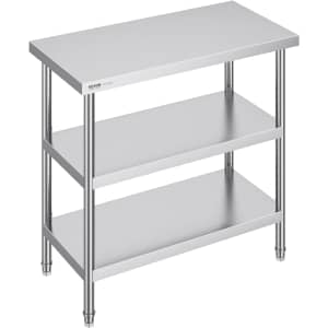 Vevor Stainless Steel Food Prep Table: $87