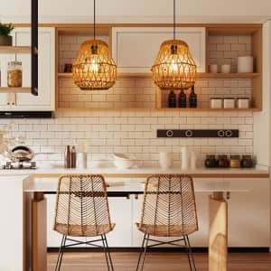 WalmHomie Rattan Pendant Ceiling Lamp: $35 WalmHomie Rattan Pendant Ceiling Lamp: $35