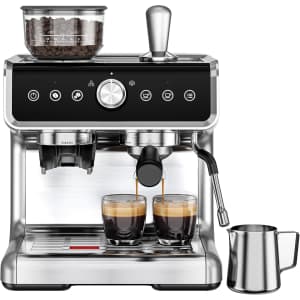 Euhomy Espresso Machine with Grinder: $247.99 Euhomy Espresso Machine with Grinder: $247.99