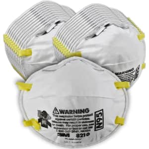 3M Particulate Respirator Lightweight w/ Cushioning Foam 20-Pack: $13