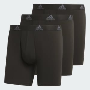 adidas Men's Performance Stretch Cotton Boxer Briefs 3-Pack: $15.40
