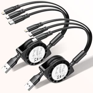 3-in-1 Retractable Charging Cable 3-Pack: $6.99 3-in-1 Retractable Charging Cable 3-Pack: $6.99
