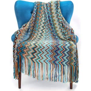 SereneLife Boho Throw Blanket: $11.99