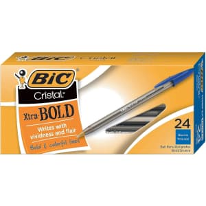 BIC Cristal Xtra Bold Ballpoint Pen 24-Pack: $3.58 w/ Sub & Save