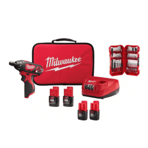 Milwaukee M12 12V Lithium-Ion Cordless 1/4" Hex Screwdriver Kit: $89