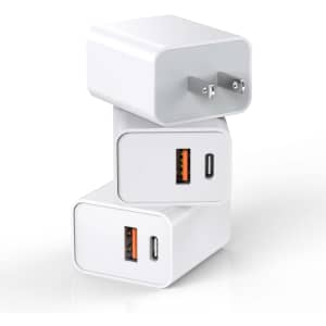 20W Dual Port USB-A / USB-C Charger 3-Pack: $11.99 20W Dual Port USB-A / USB-C Charger 3-Pack: $11.99