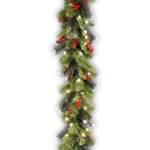 National Tree 9-Foot Pre-Lit Crestwood Spruce Garland: $22.49 National Tree 9-Foot Pre-Lit Crestwood Spruce Garland: $22.49