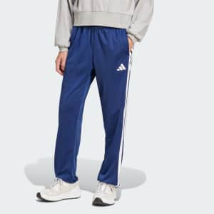 adidas Men's 3-Stripes Tricot Open Hem Track Pants: $14