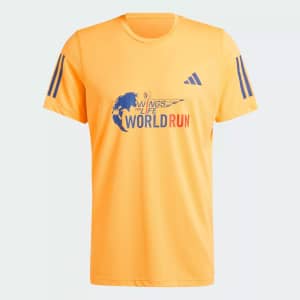 adidas Men's Wings for Life World Run Participant T-Shirt: $9