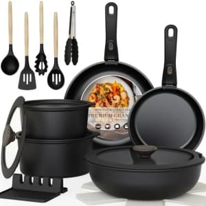 Astercook 20-Piece Pots and Pans Set: $63 Astercook 20-Piece Pots and Pans Set: $63