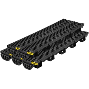 Vevor 39" Driveway Trench Drain System Drain 5-Pack: $81