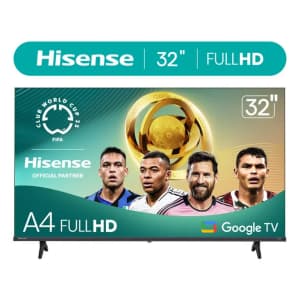 Hisense A4 Series 32A45K 32" 1080p LED Smart TV: $98