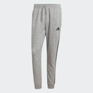 adidas Men's Essentials French Terry Tapered-Cuff 3-Stripes Pants: $17 adidas Men's Essentials French Terry Tapered-Cuff 3-Stripes Pants: $17