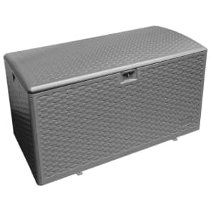 Hampton Bay 120-Gallon Resin Wicker Outdoor Storage Deck Box: $79.99