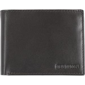 Steve Madden Men's Slim Leather Wallet: $6.36
