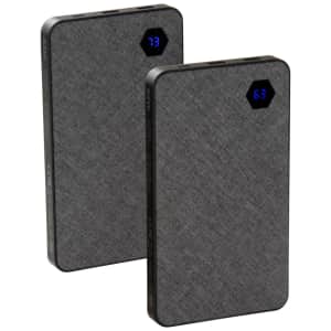 Einova 20,000mAh Laptop Power Bank 2-Pack: $30