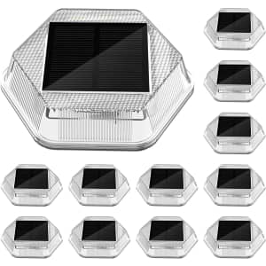 Onforu IP65 Solar Driveway Lights 12-Pack: $49.99
