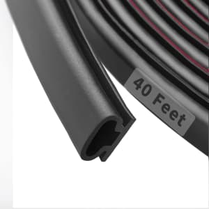 40-Foot D-Shape Rubber Weather Stripping: $11