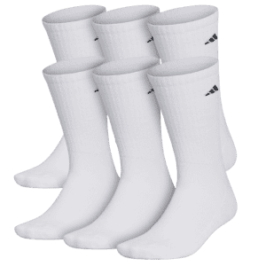 adidas Men's Athletic Cushioned Crew Socks 6-Pair Pack: $7.20 adidas Men's Athletic Cushioned Crew Socks 6-Pair Pack: $7.20